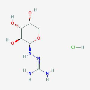 molecular formula C6H15ClN4O4 B1431439 N1-beta-D-Arabinopyranosylamino guanidine hcl CAS No. 368452-58-8