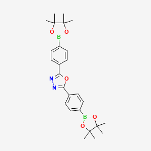 molecular formula C26H32B2N2O5 B1431441 2,5-双(4-(4,4,5,5-四甲基-1,3,2-二氧杂硼环丁烷-2-基)苯基)-1,3,4-恶二唑 CAS No. 1116122-85-0