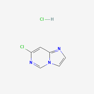 molecular formula C6H5Cl2N3 B1431445 7-Chloroimidazo[1,2-c]pyrimidine hydrochloride CAS No. 1414959-21-9