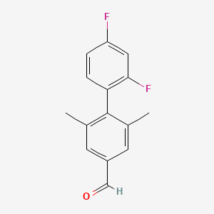 B1431453 2,6-Dimethyl-2',4'-difluorobiphenyl-4-carboxaldehyde CAS No. 1350760-27-8