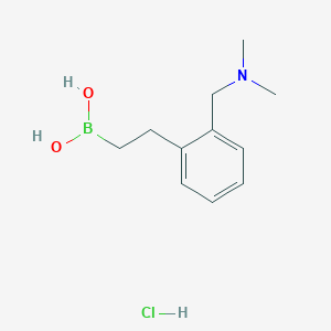 molecular formula C11H19BClNO2 B14314587 2-[2-[(Dimethylamino)methyl]phenyl]ethylboronic acid;hydrochloride CAS No. 113985-08-3