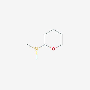 molecular formula C7H15OSi B14314601 2-Dimethylsilyltetrahydropyran 