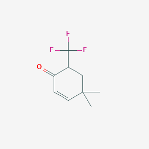 molecular formula C9H11F3O B14314690 4,4-Dimethyl-6-(trifluoromethyl)cyclohex-2-en-1-one CAS No. 113487-35-7