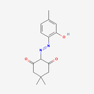 5,5-Dimethyl-2-[2-(4-methyl-6-oxocyclohexa-2,4-dien-1-ylidene)hydrazinyl]cyclohexane-1,3-dione