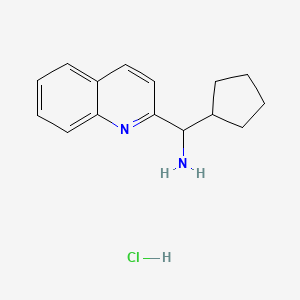 molecular formula C15H19ClN2 B1431475 环戊基(喹啉-2-基)甲胺盐酸盐 CAS No. 1400644-55-4
