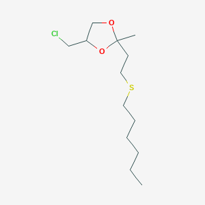 4-(Chloromethyl)-2-[2-(hexylsulfanyl)ethyl]-2-methyl-1,3-dioxolane