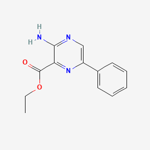 molecular formula C13H13N3O2 B14314764 Ethyl 3-amino-6-phenylpyrazine-2-carboxylate CAS No. 113424-64-9