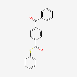 molecular formula C20H14O2S B14314772 S-Phenyl 4-benzoylbenzene-1-carbothioate CAS No. 112013-22-6