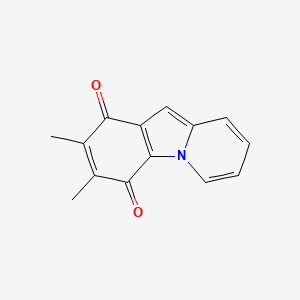 molecular formula C14H11NO2 B14314796 2,3-Dimethylpyrido[1,2-a]indole-1,4-dione CAS No. 111836-50-1