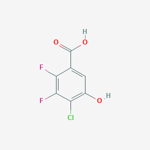 molecular formula C7H3ClF2O3 B1431481 4-氯-2,3-二氟-5-羟基苯甲酸 CAS No. 749230-50-0