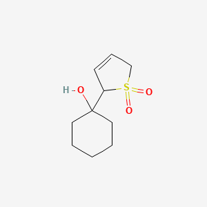 molecular formula C10H16O3S B14314811 2-(1-Hydroxycyclohexyl)-2,5-dihydro-1H-1lambda~6~-thiophene-1,1-dione CAS No. 112369-69-4