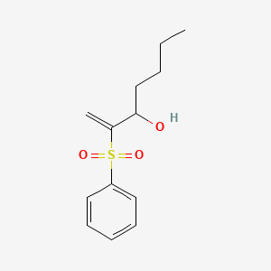 molecular formula C13H18O3S B14314826 2-(Benzenesulfonyl)hept-1-EN-3-OL CAS No. 110362-35-1