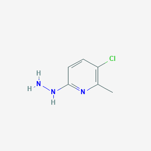 molecular formula C6H8ClN3 B1431483 3-Chloro-6-hydrazinylpicoline CAS No. 1388061-23-1