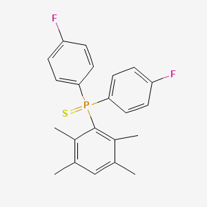 molecular formula C22H21F2PS B14314848 Bis(4-fluorophenyl)(sulfanylidene)(2,3,5,6-tetramethylphenyl)-lambda~5~-phosphane CAS No. 110407-62-0