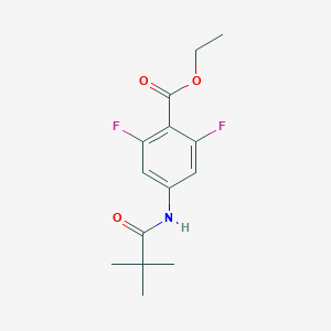 molecular formula C14H17F2NO3 B1431491 Ethyl 2,6-difluoro-4-(pivalamido)benzoate CAS No. 1227268-89-4