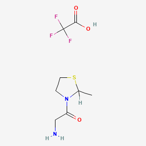 B14314911 3-Glycyl-2-methylthiazolidine trifluoroacetate CAS No. 107321-75-5