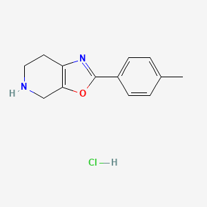 molecular formula C13H15ClN2O B1431499 2-(p-Tolyl)-4,5,6,7-tetrahydrooxazolo[5,4-c]pyridine hydrochloride CAS No. 1187933-55-6
