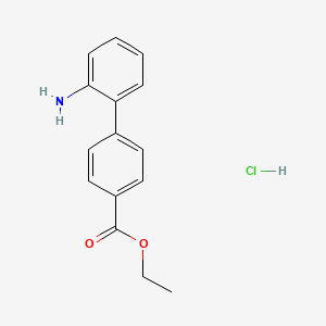 molecular formula C15H16ClNO2 B1431506 Ethyl 4-(2-aminophenyl)benzoate hydrochloride CAS No. 1355246-87-5