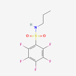 molecular formula C9H8F5NO2S B14315138 2,3,4,5,6-Pentafluoro-N-propylbenzene-1-sulfonamide CAS No. 113845-12-8