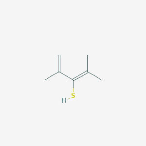 molecular formula C7H12S B14315175 2,4-Dimethylpenta-1,3-diene-3-thiol CAS No. 109142-66-7