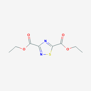 molecular formula C8H10N2O4S B1431530 [1,2,4]Thiadiazole-3,5-dicarboxylic acid diethyl ester CAS No. 1373223-83-6