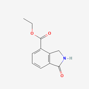 B1431531 1-Oxo-2,3-dihydro-1H-isoindole-4-carboxylic acid ethyl ester CAS No. 1261801-48-2