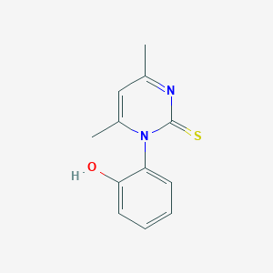 molecular formula C12H12N2OS B14315323 1-(2-Hydroxyphenyl)-4,6-dimethylpyrimidine-2(1H)-thione CAS No. 113232-46-5