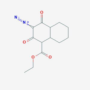 molecular formula C13H16N2O4 B14315358 2-Diazonio-4-(ethoxycarbonyl)-3-oxo-3,4,4a,5,6,7,8,8a-octahydronaphthalen-1-olate CAS No. 109970-16-3