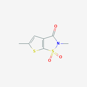 2,5-Dimethyl-1H-1lambda~6~-thieno[3,2-d][1,2]thiazole-1,1,3(2H)-trione