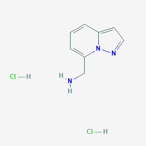 molecular formula C8H10ClN3 B1431541 C-Pyrazolo[1,5-a]pyridin-7-yl-methylamine dihydrochloride CAS No. 1187929-22-1