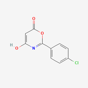 molecular formula C10H6ClNO3 B14315416 2-(4-Chlorophenyl)-6-hydroxy-1,3-oxazin-4-one CAS No. 111860-85-6