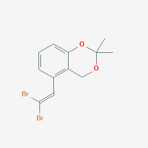 molecular formula C12H12Br2O2 B14315425 5-(2,2-Dibromoethenyl)-2,2-dimethyl-2H,4H-1,3-benzodioxine CAS No. 113731-27-4