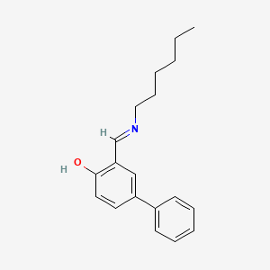 molecular formula C19H23NO B14315441 3-[(Hexylamino)methylidene][1,1'-biphenyl]-4(3H)-one CAS No. 106220-78-4