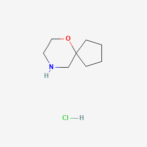 molecular formula C8H16ClNO B1431548 6-Oxa-9-azaspiro[4.5]decane hydrochloride CAS No. 1321518-38-0