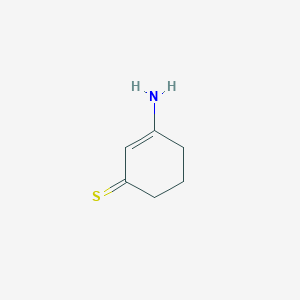 molecular formula C6H9NS B14315495 3-Aminocyclohex-2-ene-1-thione CAS No. 106055-09-8