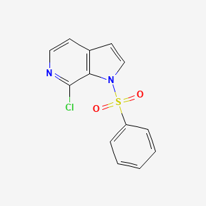 molecular formula C13H9ClN2O2S B1431552 7-Chloro-1-(phenylsulfonyl)-6-azaindole CAS No. 1415124-76-3