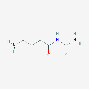 molecular formula C5H11N3OS B14315528 4-Amino-N-carbamothioylbutanamide CAS No. 110387-83-2