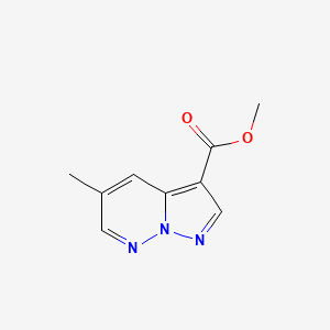 molecular formula C9H9N3O2 B1431554 5-Methylpyrazolo[1,5-b]pyridazine-3-carboxylic acid methyl ester CAS No. 1427502-48-4