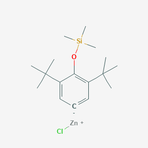 molecular formula C17H29ClOSiZn B14315552 chlorozinc(1+);(2,6-ditert-butylbenzene-4-id-1-yl)oxy-trimethylsilane CAS No. 112303-91-0