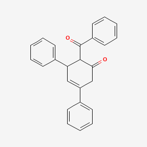 molecular formula C25H20O2 B14315556 6-Benzoyl-3,5-diphenylcyclohex-3-en-1-one CAS No. 112036-02-9