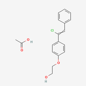 Acetic acid;2-[4-(1-chloro-2-phenylethenyl)phenoxy]ethanol