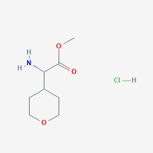 molecular formula C8H16ClNO3 B1431559 Methyl 2-amino-2-(tetrahydro-2H-pyran-4-yl)acetate hydrochloride CAS No. 1260637-54-4