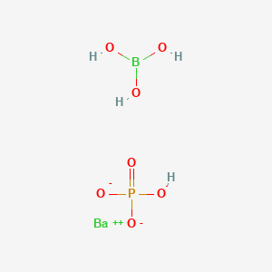 molecular formula BBaH4O7P B14315593 Barium(2+);boric acid;hydrogen phosphate CAS No. 113920-63-1