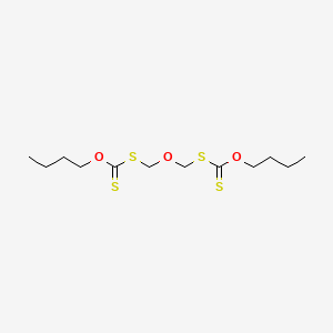 molecular formula C12H22O3S4 B14315598 O-butyl butoxycarbothioylsulfanylmethoxymethylsulfanylmethanethioate CAS No. 113823-69-1