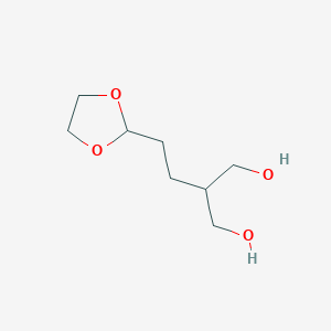 molecular formula C8H16O4 B14315605 1,3-Propanediol, 2-[2-(1,3-dioxolan-2-yl)ethyl]- CAS No. 113457-95-7