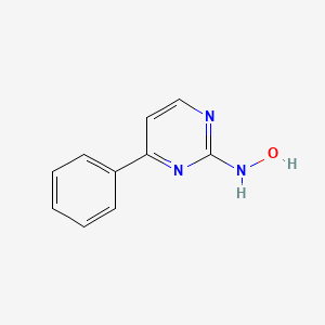 molecular formula C10H9N3O B14315609 N-Hydroxy-4-phenylpyrimidin-2-amine CAS No. 111396-72-6