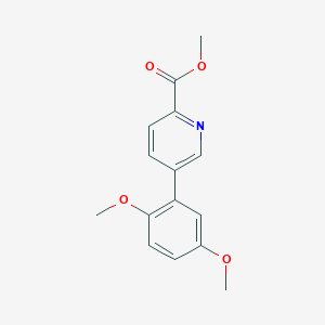 molecular formula C15H15NO4 B1431561 Methyl 5-(2,5-dimethoxyphenyl)pyridine-2-carboxylate CAS No. 1414029-23-4