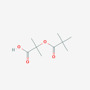 molecular formula C9H16O4 B14315614 2-[(2,2-Dimethylpropanoyl)oxy]-2-methylpropanoic acid CAS No. 107680-78-4