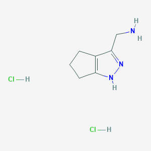 (1,4,5,6-Tetrahydrocyclopenta[c]pyrazol-3-ylmethyl)amine dihydrochloride
