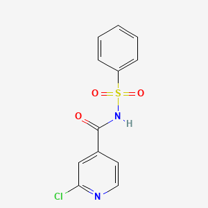 molecular formula C12H9ClN2O3S B14315634 N-(Benzenesulfonyl)-2-chloropyridine-4-carboxamide CAS No. 113823-83-9